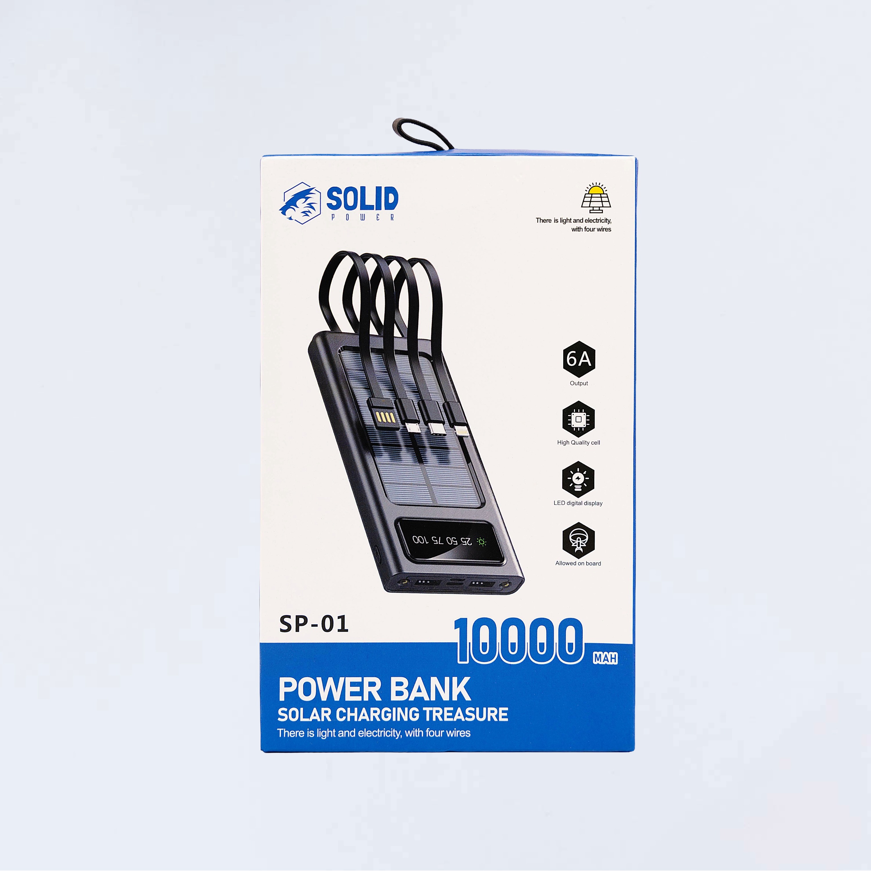 SOLID POWER 10,000mAh Solar Panel Powerbank (SP-01)