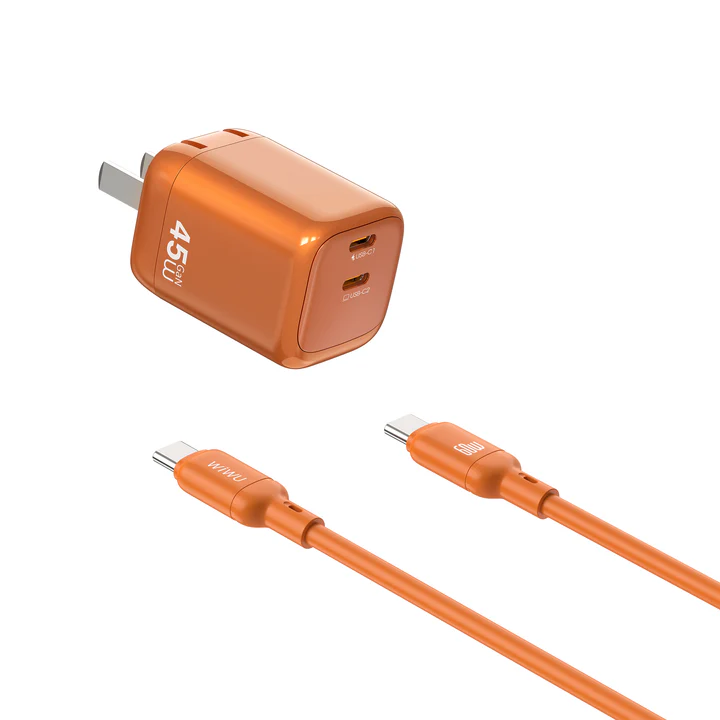 WiWU Cube 45W 2C PD Fast Charge Travel Adapter Combo Wi-G025
