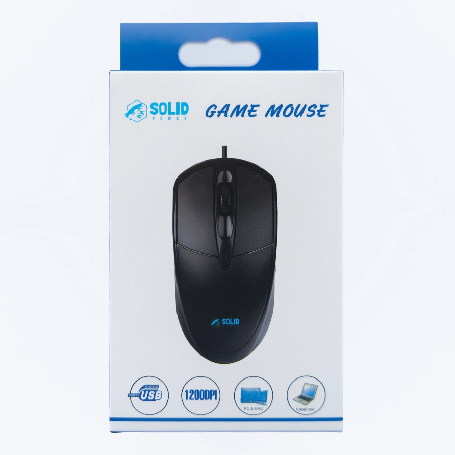 SOLID POWER USB Optical Game Mouse (1200 DPI)