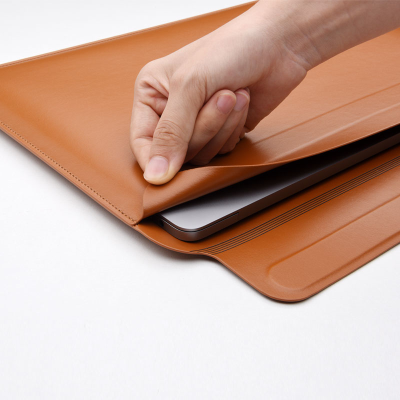 WiWU Skin Pro Portable Stand 13.3-16inch PU Leather Laptop Sleeve