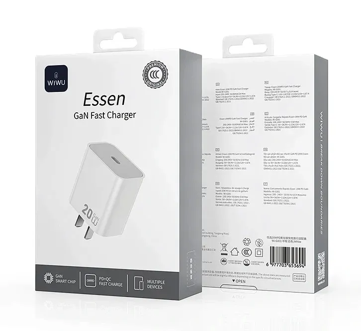 WiWU 20W PD+QC Essen Gan Fast Charger