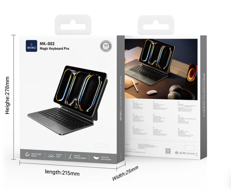 WIWU Magic Keyboard trong Magnetic Attached Lightweight Tablet Keyboard Case