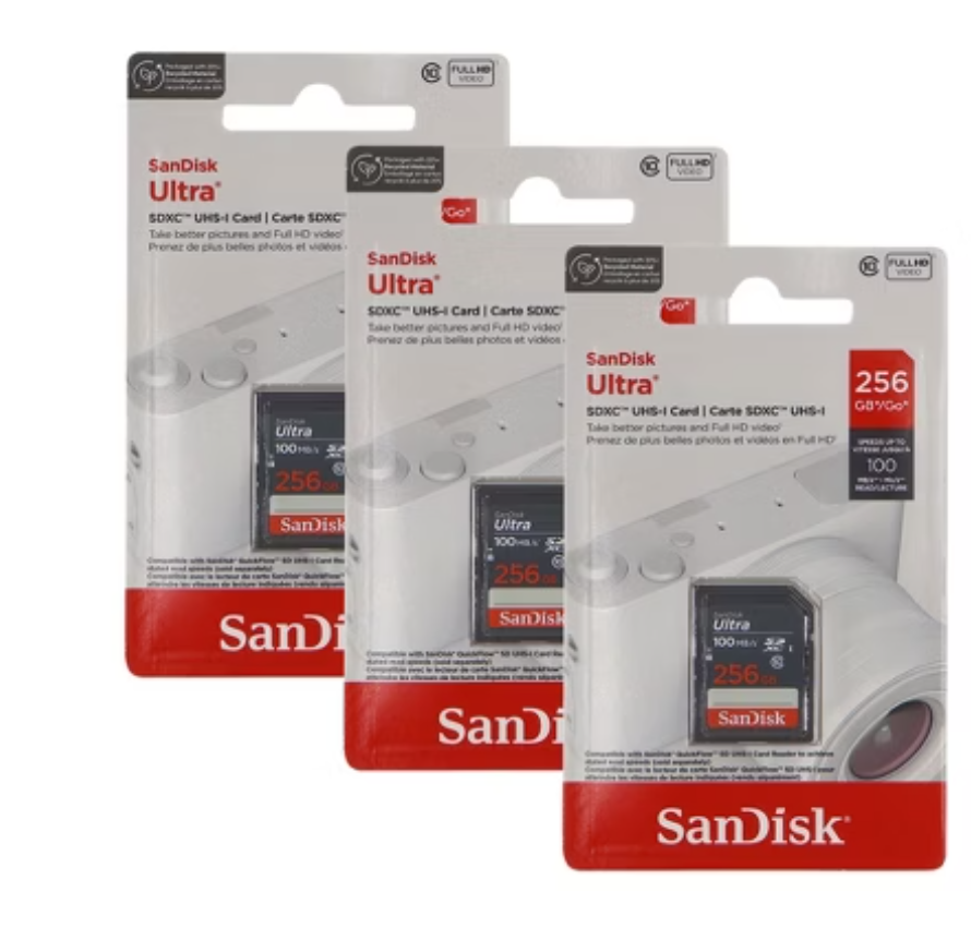 SanDisk Ultra SD | 256 GB | Up to 150MB/s | 1 Year Warranty