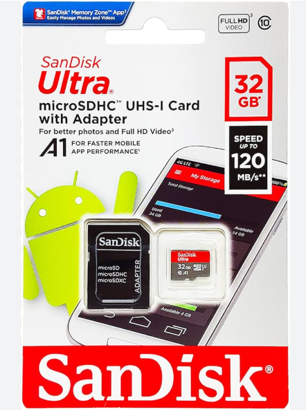 Sandisk A1 Ultra microSDHC UHS-I U1 Micro SD Card 32GB