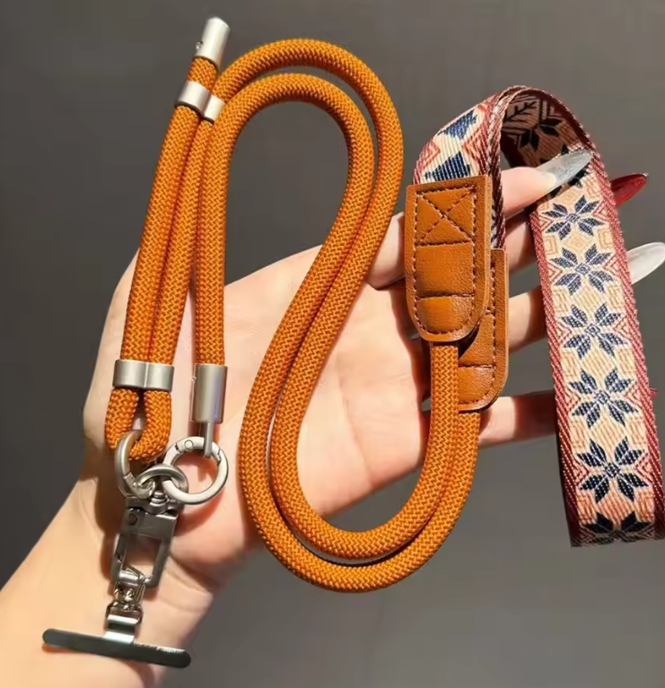 Phone Strap 360 Degree Rotation Metal Hook Crossbody Necklace Strap Anti Loss Phone