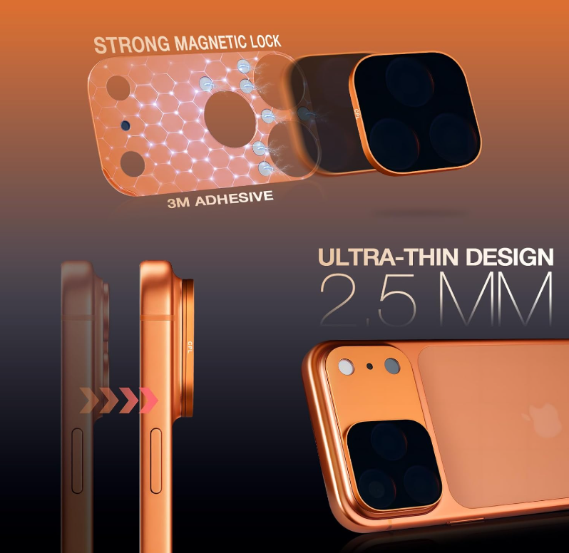 Caseworld MagFilter Phone Camera Lens Filter Kit for iPhone 17 Pro, 17 Pro Max