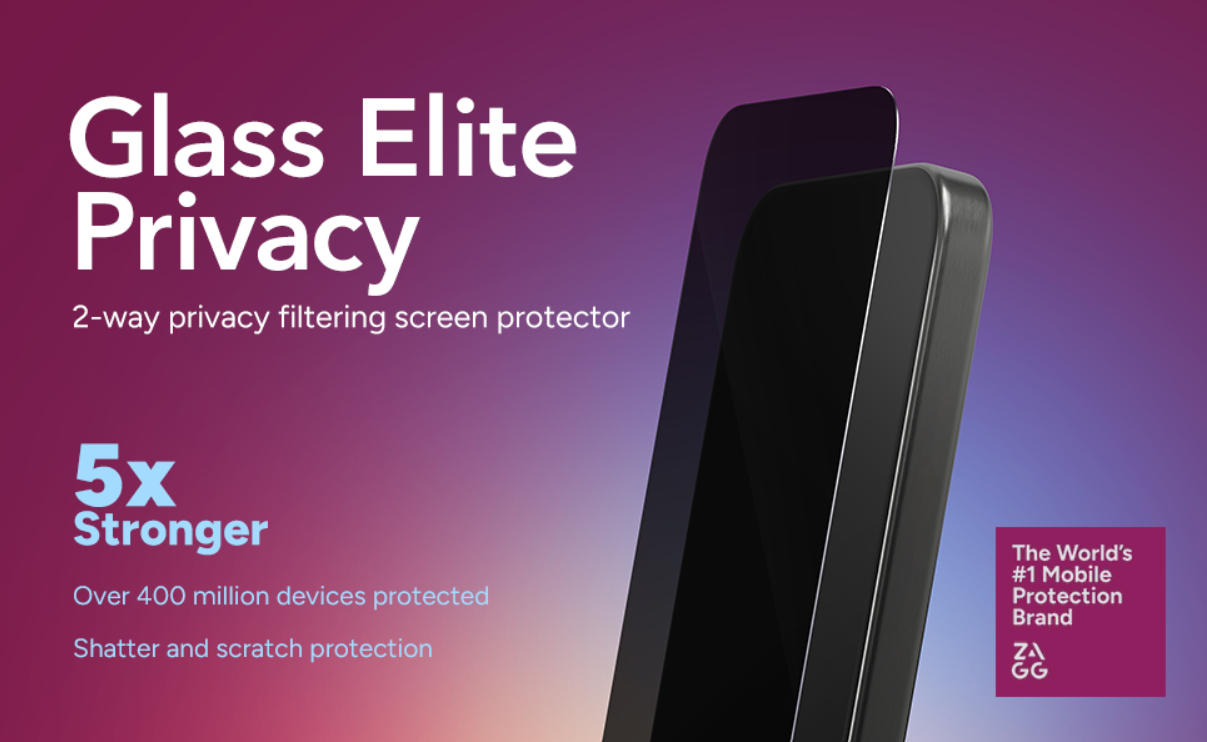 ZAGG Glass Elite Privacy with Perfect Fit Tray | Apple iPhone 17 Pro Max Screen Protector